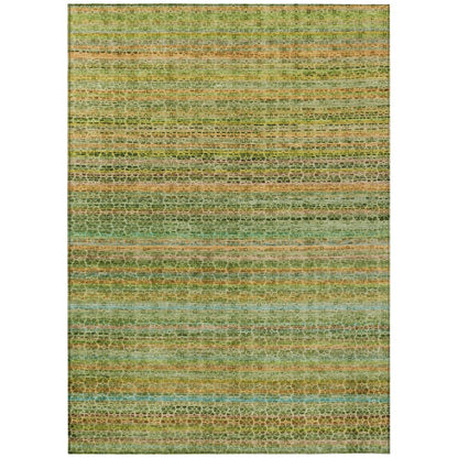 Machine Washable Indoor/Outdoor Chantille ACN2155 Green 3' x 5' Rug
