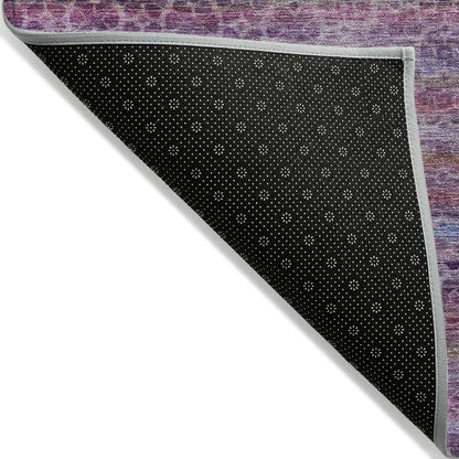 Machine Washable Indoor/Outdoor Chantille ACN2155 Purple 2'3" x 7'6" Runner Rug