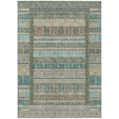 Machine Washable Indoor/Outdoor Chantille ACN2160 Aloe 3' x 5' Rug