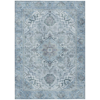 Machine Washable Indoor/Outdoor Chantille ACN2164 Sky 3' x 5' Rug