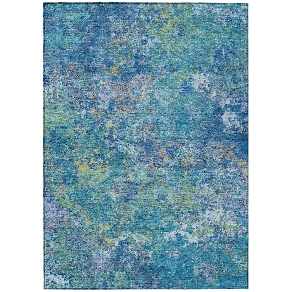 Machine Washable Indoor/Outdoor Chantille ACN2166 Blue 3' x 5' Rug