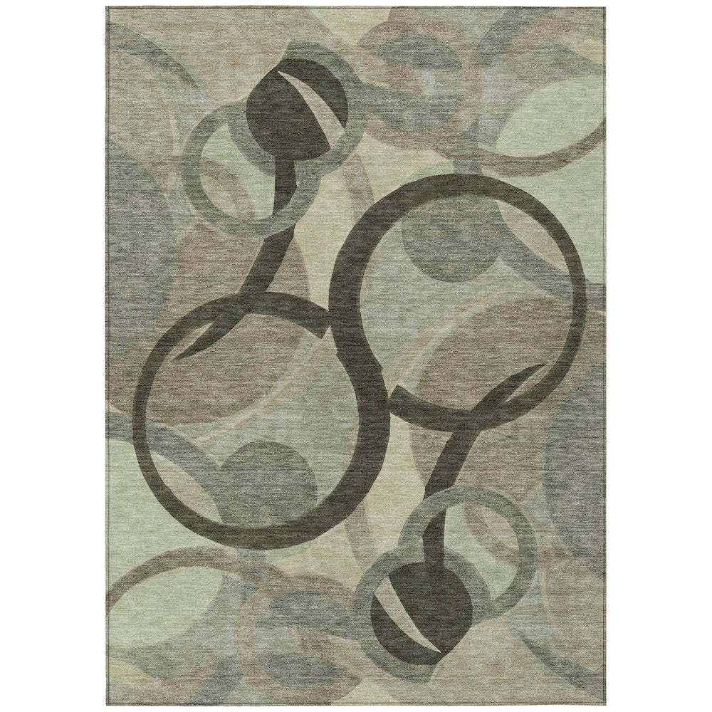 Machine Washable Indoor/Outdoor Chantille ACN2168 Brown 3' x 5' Rug