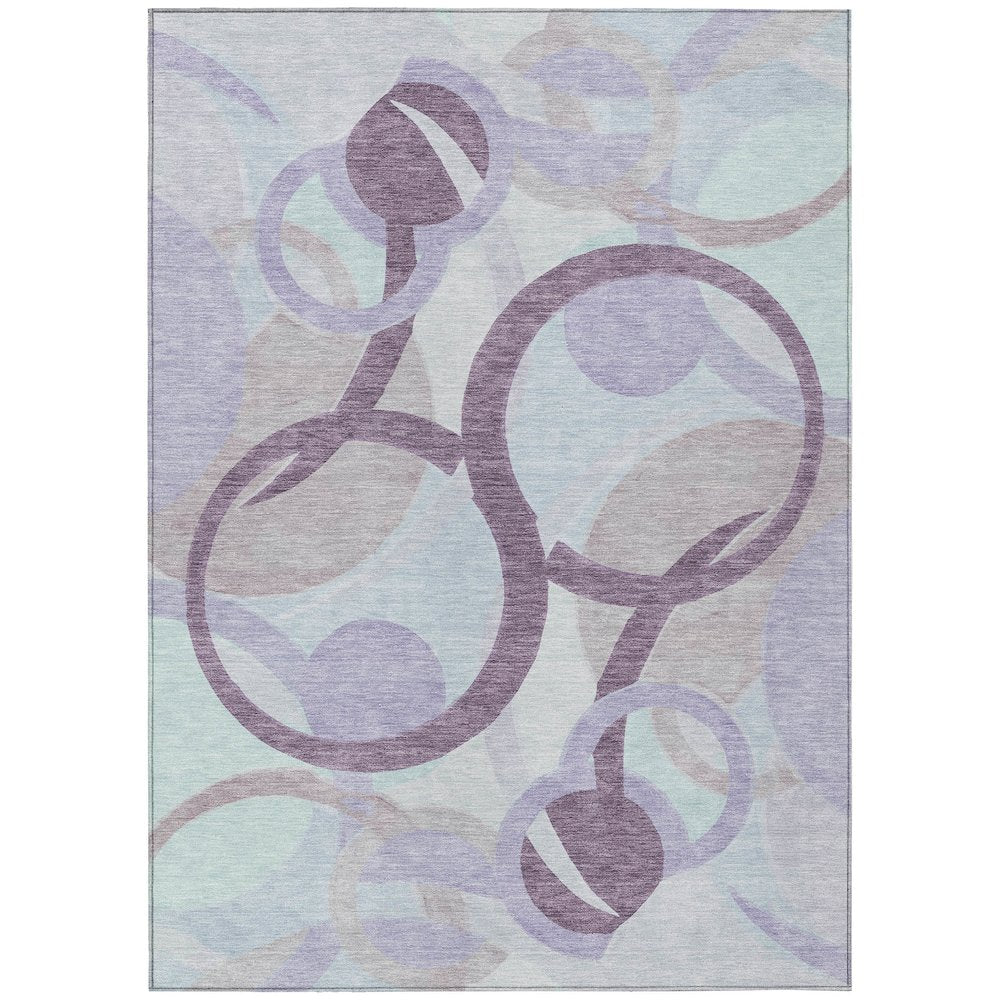 Machine Washable Indoor/Outdoor Chantille ACN2168 Plum 3' x 5' Rug