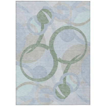 Machine Washable Indoor/Outdoor Chantille ACN2168 Sage 3' x 5' Rug