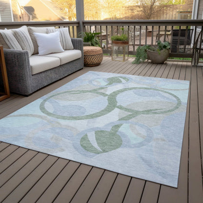 Machine Washable Indoor/Outdoor Chantille ACN2168 Sage 3' x 5' Rug