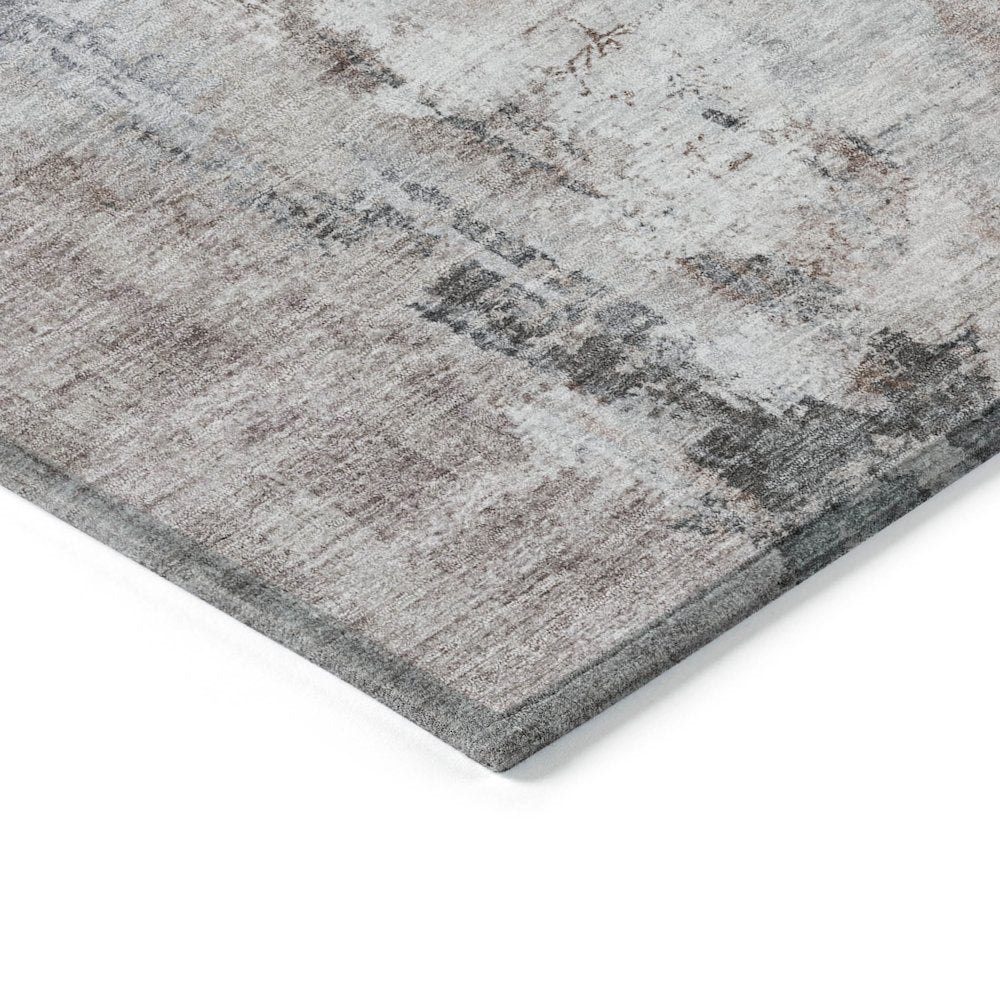 Machine Washable Indoor/Outdoor Chantille ACN2171 Taupe 2'3" x 7'6" Runner Rug