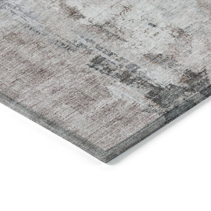 Machine Washable Indoor/Outdoor Chantille ACN2171 Taupe 2'3" x 7'6" Runner Rug