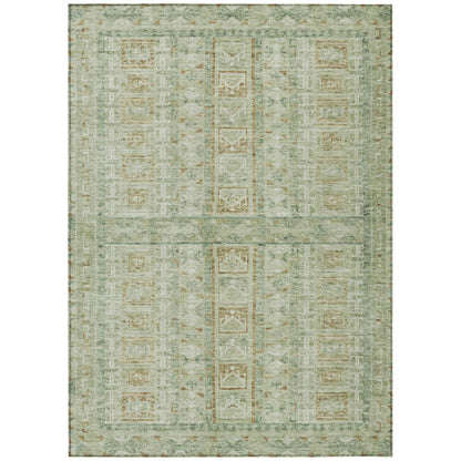 Machine Washable Indoor/Outdoor Chantille ACN2173 Green 3' x 5' Rug