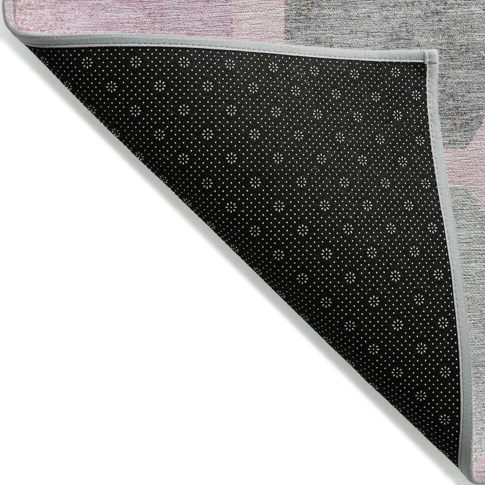 Machine Washable Indoor/Outdoor Chantille ACN2182 Pink 2'3" x 7'6" Runner Rug