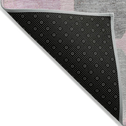 Machine Washable Indoor/Outdoor Chantille ACN2182 Pink 2'3" x 7'6" Runner Rug