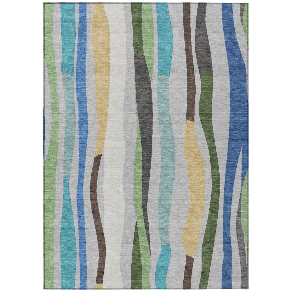 Machine Washable Indoor/Outdoor Chantille ACN2188 Green 3' x 5' Rug