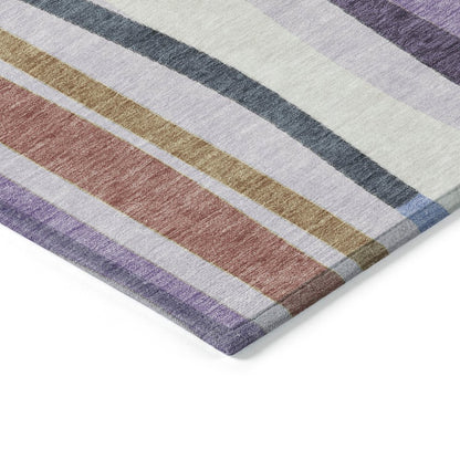 Machine Washable Indoor/Outdoor Chantille ACN2188 Lavender 2'3"x7'6" Runner Rug