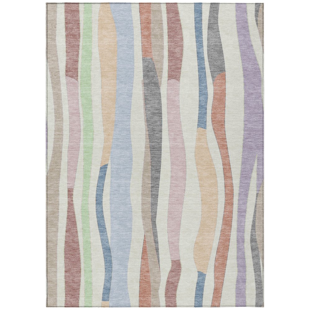 Machine Washable Indoor/Outdoor Chantille ACN2188 Pearl 3' x 5' Rug