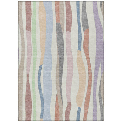 Machine Washable Indoor/Outdoor Chantille ACN2188 Pearl 3' x 5' Rug