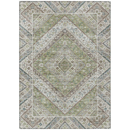 Machine Washable Indoor/Outdoor Chantille ACN2195 Aloe 3' x 5' Rug