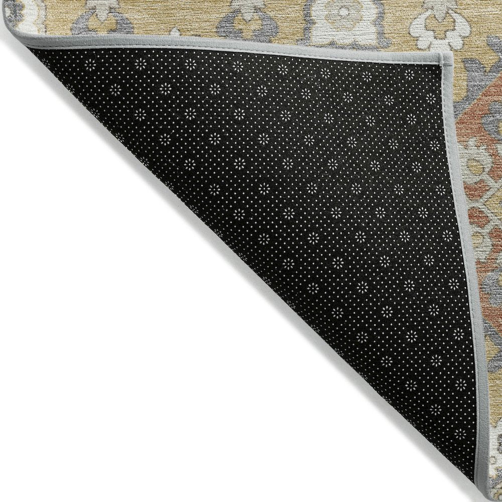 Machine Washable Indoor/Outdoor Chantille ACN2200 Gold 2'3" x 7'6" Runner Rug