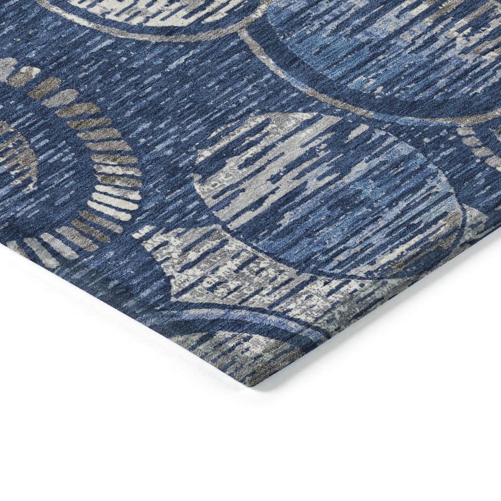 Machine Washable Indoor/Outdoor Chantille ACN2206 Navy 2'3" x 7'6" Runner Rug