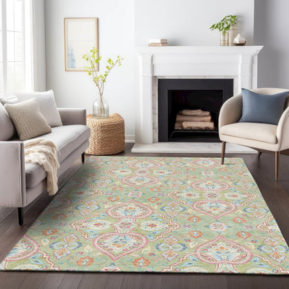 Machine Washable Indoor/Outdoor Chantille ACN2207 Aloe 3' x 5' Rug
