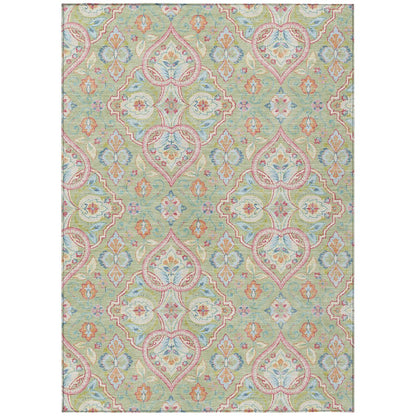 Machine Washable Indoor/Outdoor Chantille ACN2207 Aloe 3' x 5' Rug