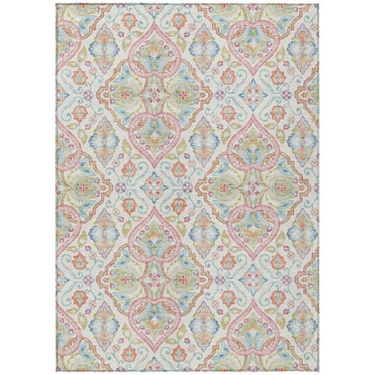 Machine Washable Indoor/Outdoor Chantille ACN2207 Ivory 3' x 5' Rug