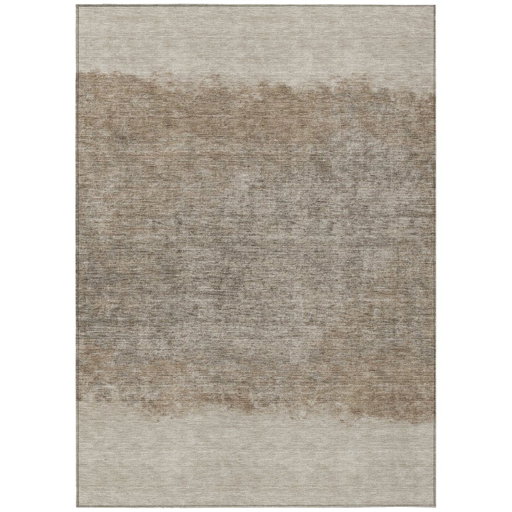 Machine Washable Indoor/Outdoor Chantille ACN2214 Beige 3' x 5' Rug