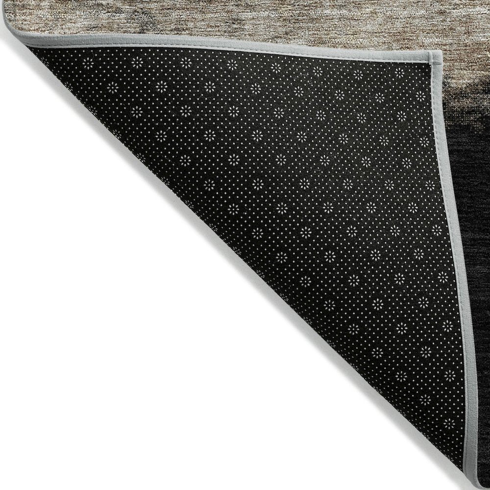 Machine Washable Indoor/Outdoor Chantille ACN2214 Black 2'3" x 7'6" Runner Rug