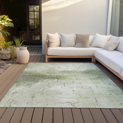 Machine Washable Indoor/Outdoor Chantille ACN2215 Aloe 3' x 5' Rug