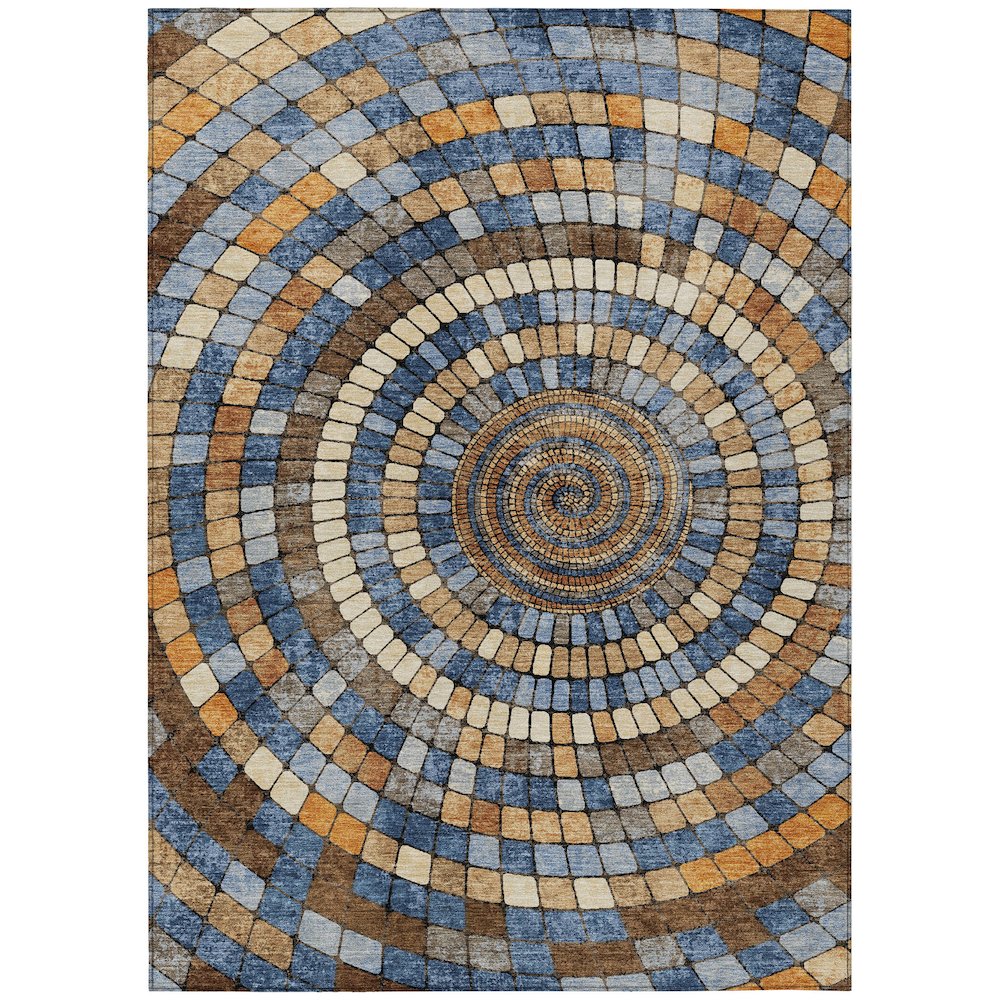 Machine Washable Indoor/Outdoor Chantille ACN2216 Denim 3' x 5' Rug