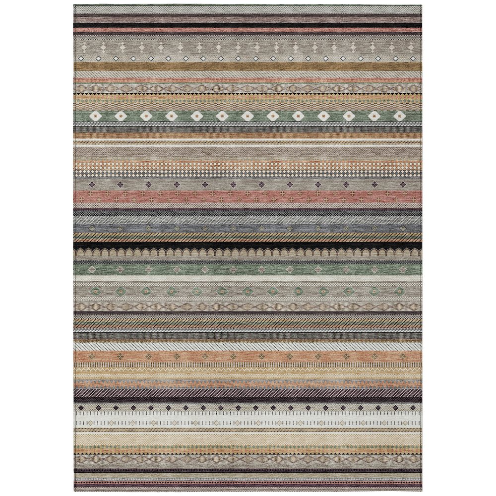 Machine Washable Indoor/Outdoor Chantille ACN2218 Khaki 3' x 5' Rug