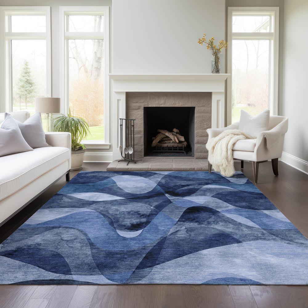 Chantille ACN536 Blue 3' x 5' Rug