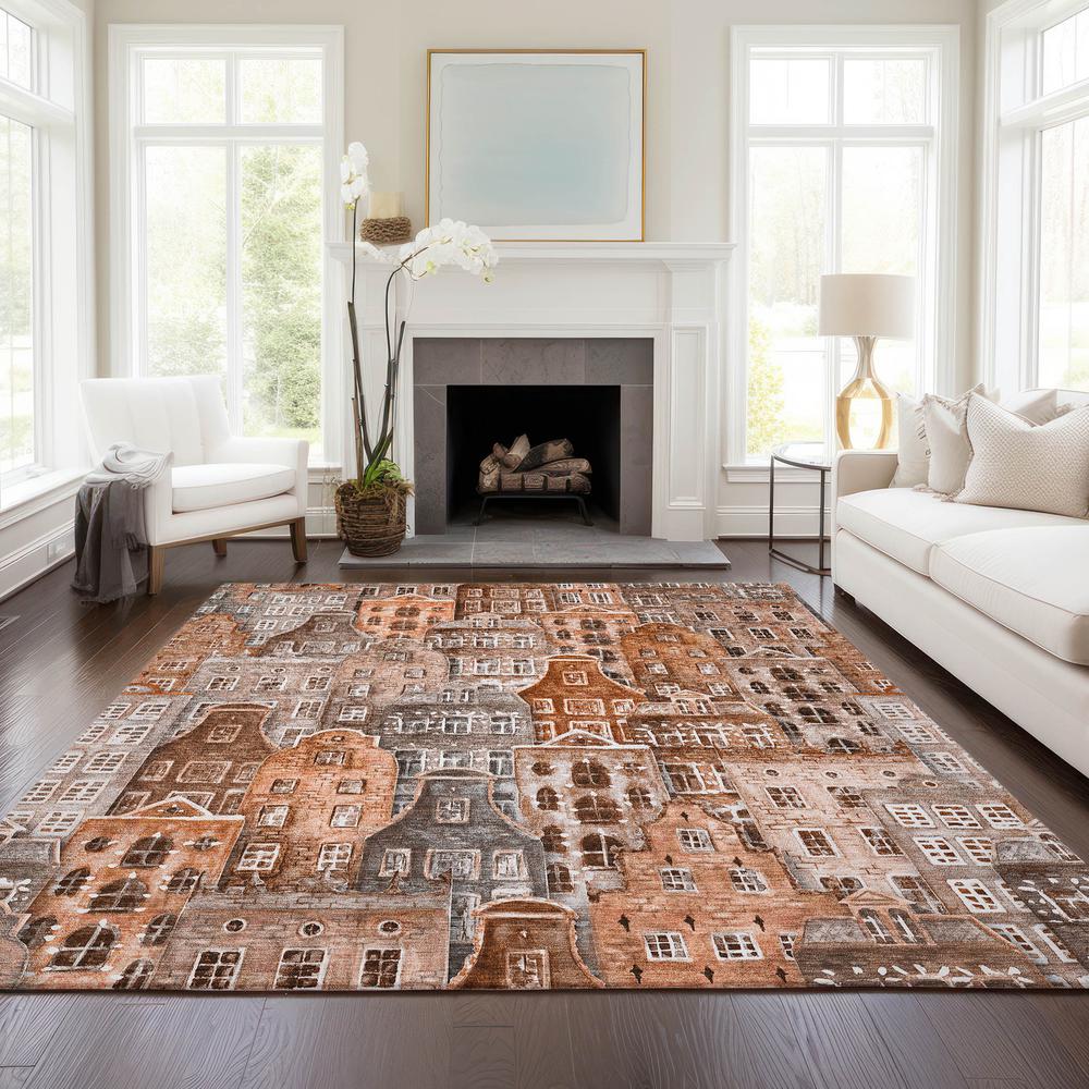 Chantille ACN600 Orange 3' x 5' Rug