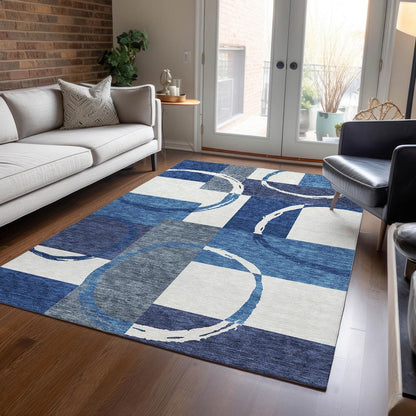 Chantille ACN943 Blue 3' x 5' Rug