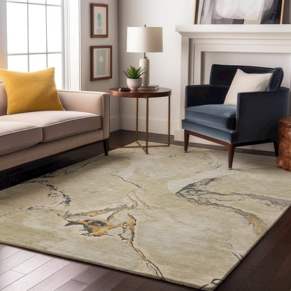 Premium Machine Washable Mayfield AMF1005 Ivory 3' x 5' Rug