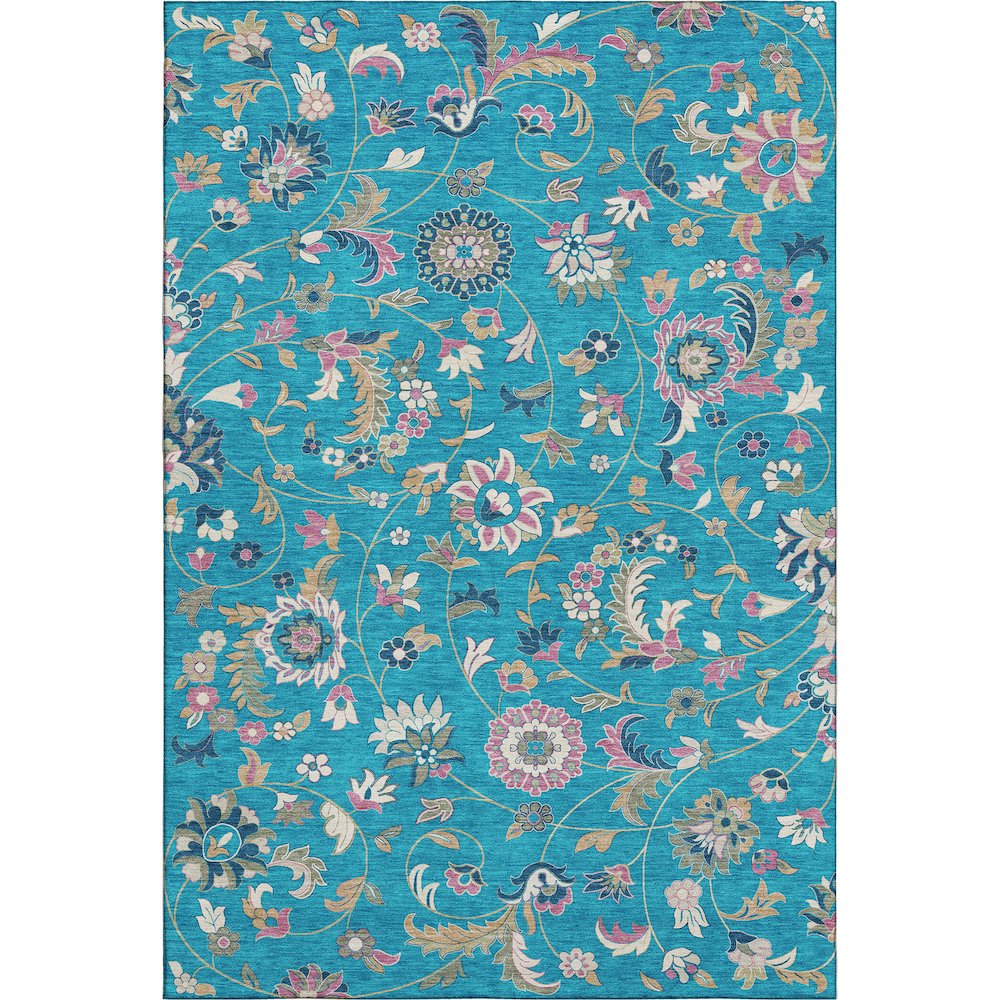 Premium Machine Washable Mayfield AMF1006 Teal 3' x 5' Rug