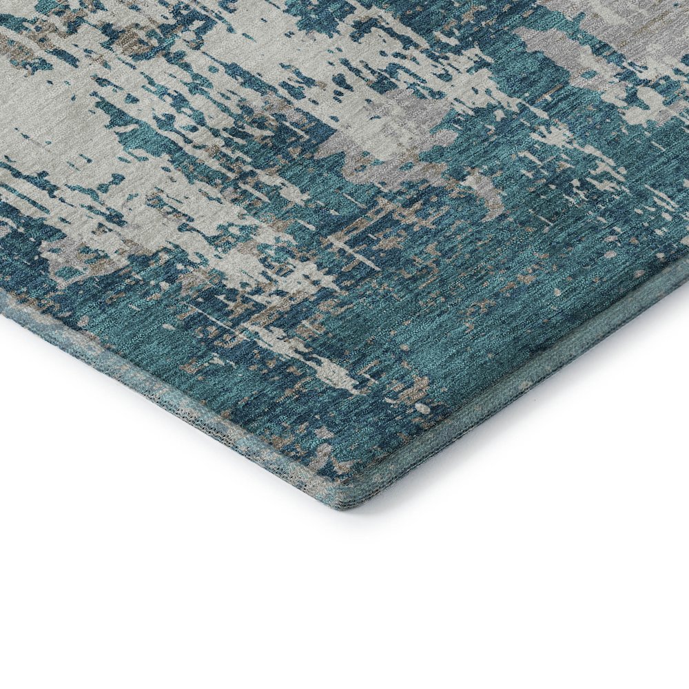 Premium Machine Washable Mayfield AMF1008 Teal 2'3" x 7'6" Runner Rug