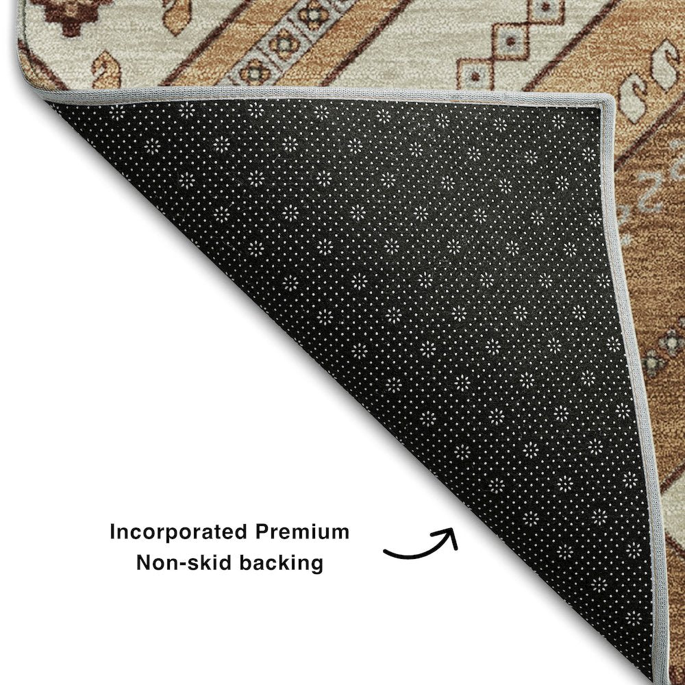 Premium Machine Washable Mayfield AMF1010 Copper 2'3" x 7'6" Runner Rug