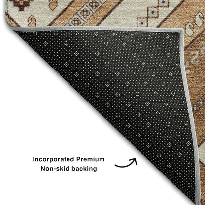 Premium Machine Washable Mayfield AMF1010 Copper 2'3" x 7'6" Runner Rug