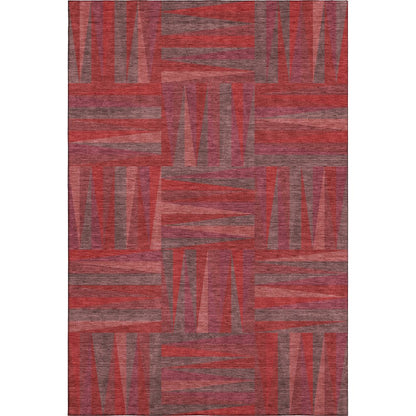 Premium Machine Washable Mayfield AMF1012 Red 3' x 5' Rug