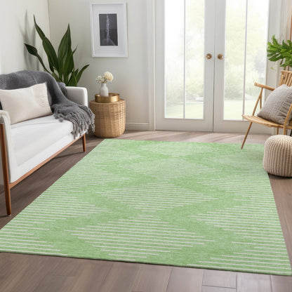 Premium Machine Washable Mayfield AMF1016 Mint 3' x 5' Rug
