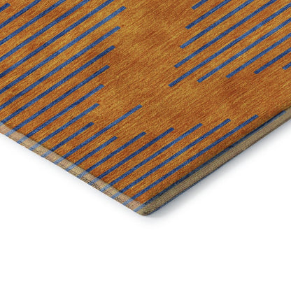Premium Machine Washable Mayfield AMF1017 Orange 2'3" x 7'6" Runner Rug
