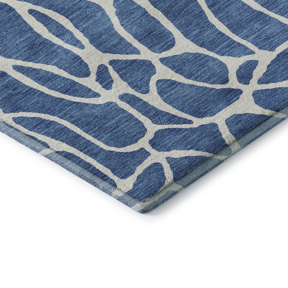 Premium Machine Washable Mayfield AMF1024 Blue 2'3" x 7'6" Runner Rug