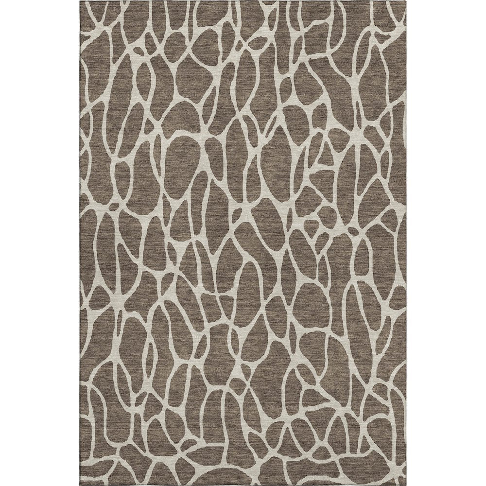 Premium Machine Washable Mayfield AMF1024 Fudge 3' x 5' Rug