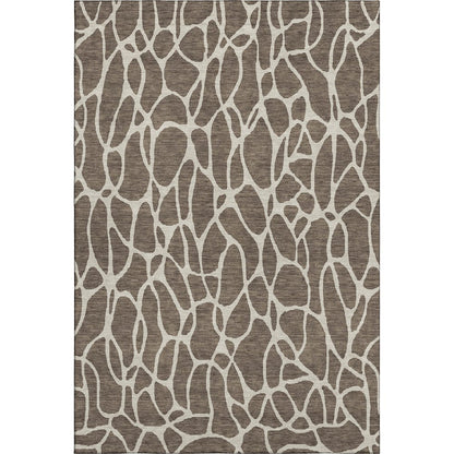 Premium Machine Washable Mayfield AMF1024 Fudge 3' x 5' Rug
