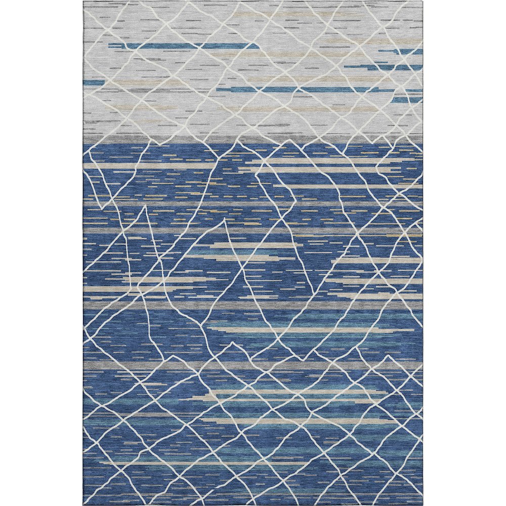 Premium Machine Washable Mayfield AMF1025 Navy 3' x 5' Rug