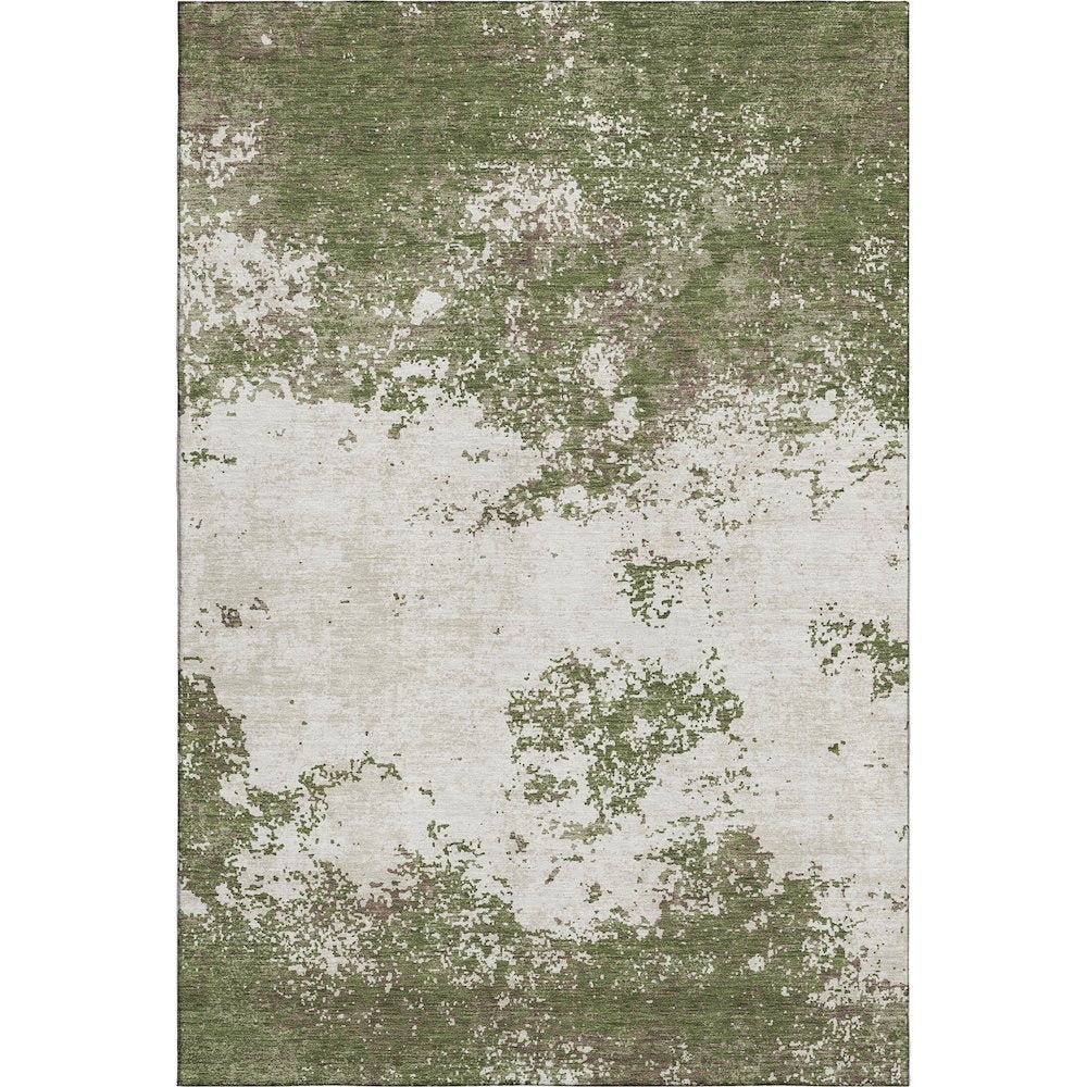 Premium Machine Washable Mayfield AMF1027 Olive 3' x 5' Rug