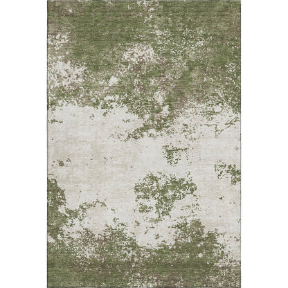 Premium Machine Washable Mayfield AMF1027 Olive 3' x 5' Rug