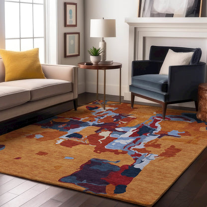 Premium Machine Washable Mayfield AMF1028 Copper 3' x 5' Rug