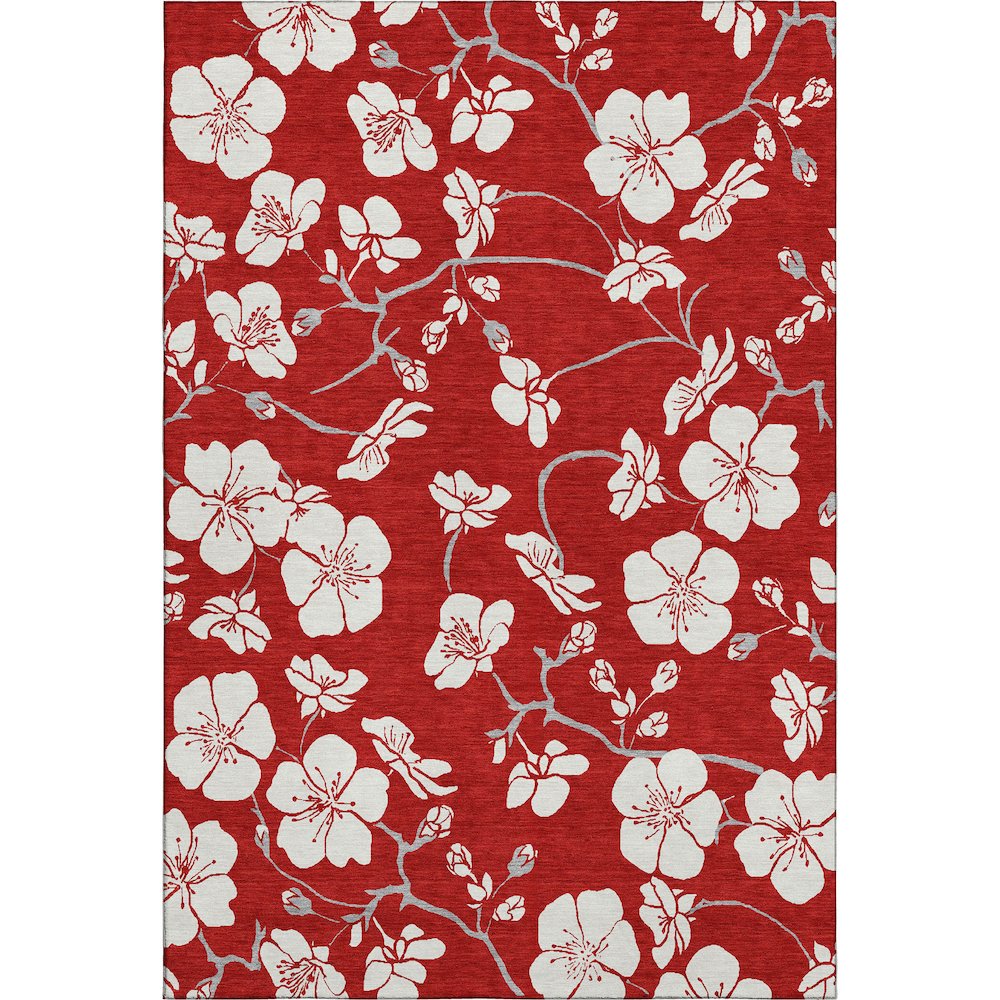 Premium Machine Washable Mayfield AMF1032 Red 3' x 5' Rug