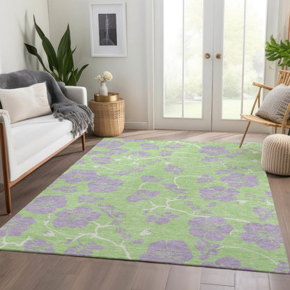 Premium Machine Washable Mayfield AMF1034 Mint 3' x 5' Rug