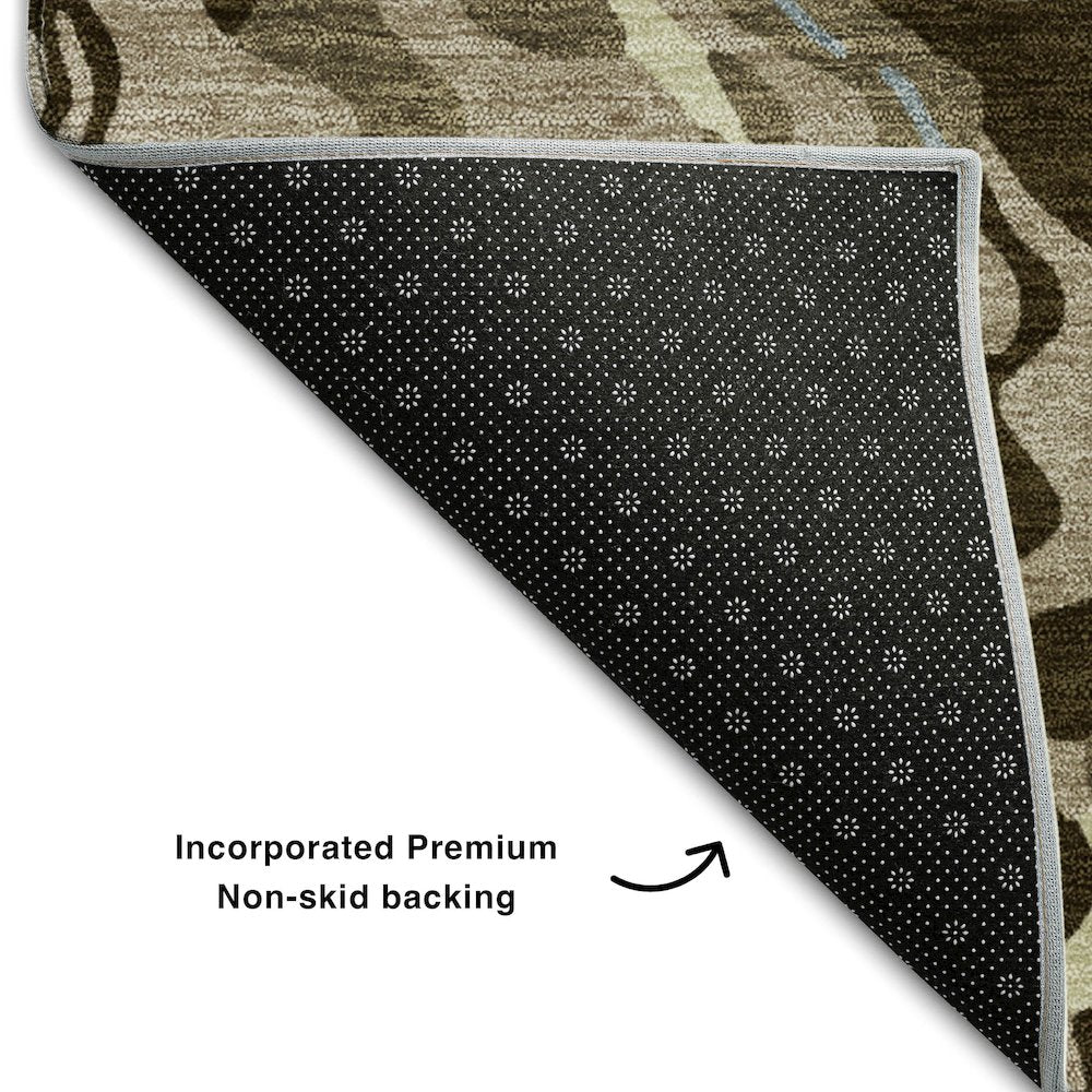 Premium Machine Washable Mayfield AMF1038 Taupe 2'3" x 7'6" Runner Rug